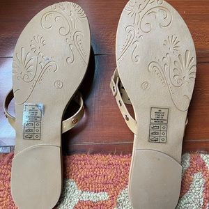 Pierre Dumas Tory Burch Inspired Mocha Sandals